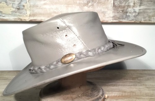Buffalo leather hat australian - buffalo,