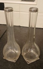 Silver Marked 1934 Topped Bud Vases x 2