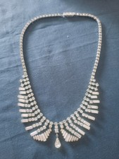 Vintage silver Rhinestone Swag