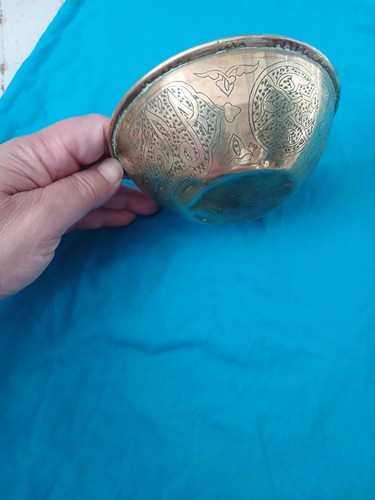 Vintage hand etched brass - vintage,