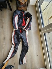 Dainese Women's Leather Motorcycle Suit UK8 Vintage Two-Piece Jacket & Trousers 