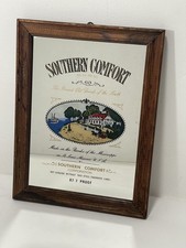 Vtg Southern Comfort Framed Mirror 10.5x8.5” In Bar Pub Man Cave