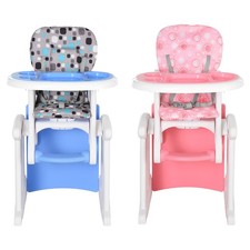 3 in 1 Convertible Baby High Chair Booster Seat Table and Chair Set Adjustable