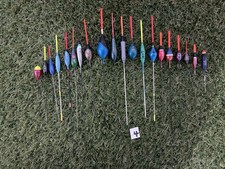 20 x Used Pole Fishing Floats Match Fishing Tackle