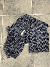 BODEN Navy & White Super Soft Sunglasses Design Large Scarf