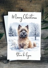 Cairn Terrier Christmas Card Dog Personalised Mum Dad Friend Any Names