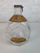 Vintage Dimple Whisky John Haig Wired Decorative Empty Glass Bottle