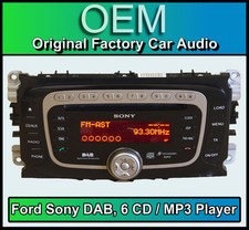 Ford Galaxy DAB radio with 6 Disc CD MP3 player, Ford Sony car stereo + Code