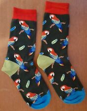 Novelty Macaw Socks Parrot Tropical Rainforest Colourful Pet Talking Bird Gift