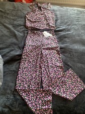 ZARA FLORAL PRINT HALTER TOP +