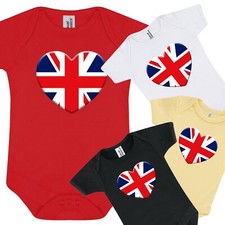 Union Jack Heart UK Flag Baby