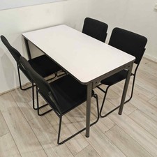 Iceberg 4-Person Folding Conference Table, White Top, Graphite Frame