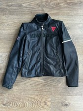 Dainese Women’s Leather Jacket Black Size 42 Vintage Style