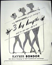 Antique Old Print 1953 Advertisement Osram Gestetner Kayser Bondor Tights 20th