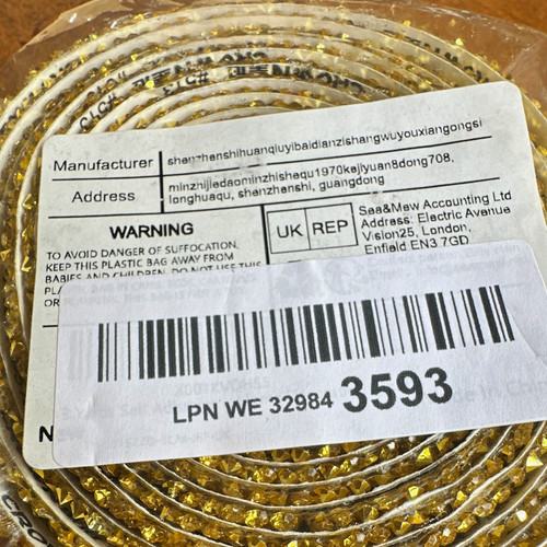 Gold clear acrylic - clear,