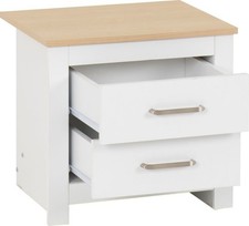 White Chest of Drawers Oak Top