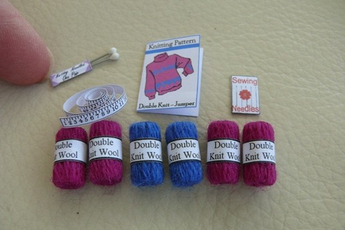 12th dolls house knitting - house,