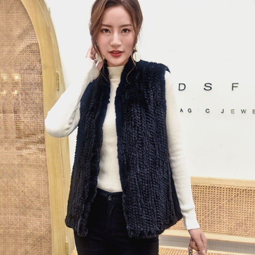 Handmade knitted real - real, fur