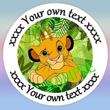 For Lion King themed stickers party bags sweet cones labels Birthday