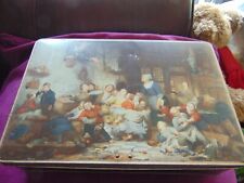VINTAGE - Wonderful Belgian Biscuit Tin by D.B.F. -Decorated - Key Hole to Front