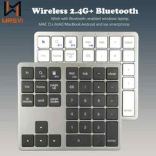2.4G Wireless Bluetooth Number Pad Ultra-thin Remote Connection Numeric Keypad