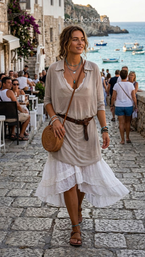 Lagenlook oversized tunic top - lagenlook,