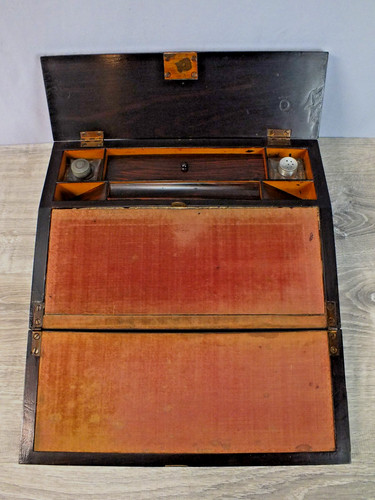 Antique lap desk writing box - writing, w