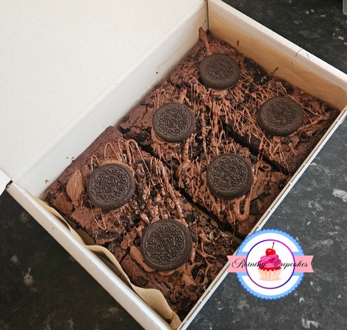 Freshly baked brownies - freshly,