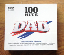 100 HITS DAD - 5 CD BOX SET - ALICE COOPER, CHRIS REA, THE SMITHS, ECHO & MORE