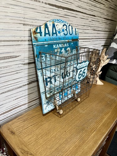 Vintage route license plate - vintage,