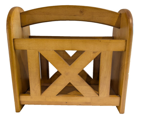 Vintage wooden magazine rack - wooden,