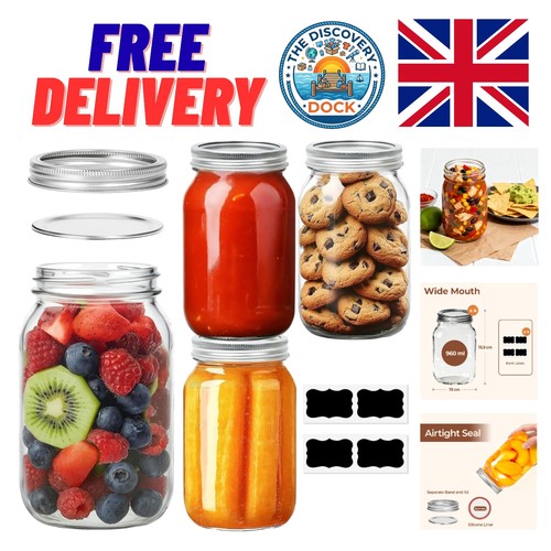Airtight wide mouth mason - airtight, jars