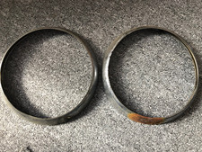 Classic Mini HEADLIGHT RIMS also Morris Minor MG Riley Wolseley Etc Used