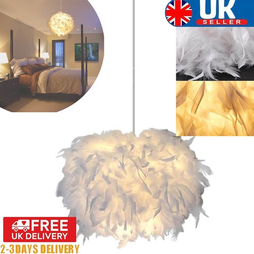 Feather lampshade ceiling - feather,