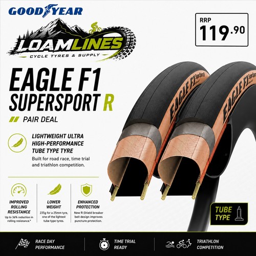 Pair goodyear eagle - goodyear, f1