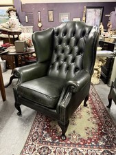 Green Leather Chesterfield