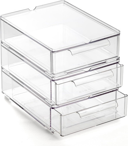 Clear stackable storage - stackable,
