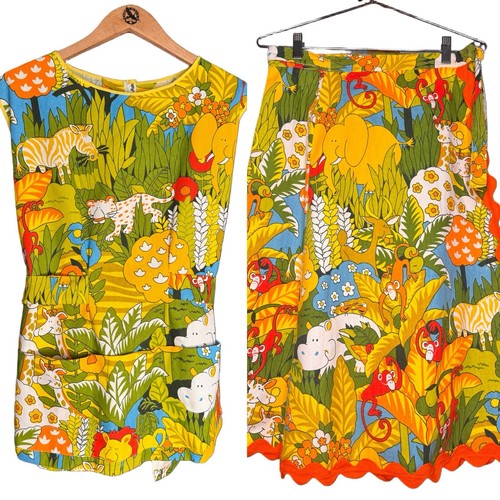 1970s jungle animal smock - jungle,