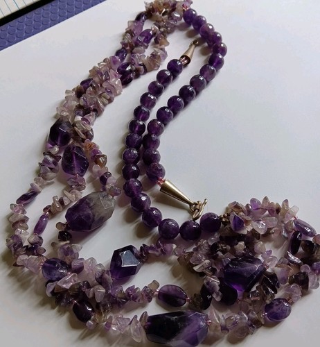Strand amythest necklace - 3,