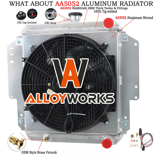 2rows radiator shroud fan - 2rows, for