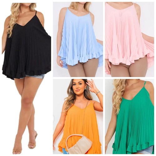 Womens ladies pleated frill - womens,