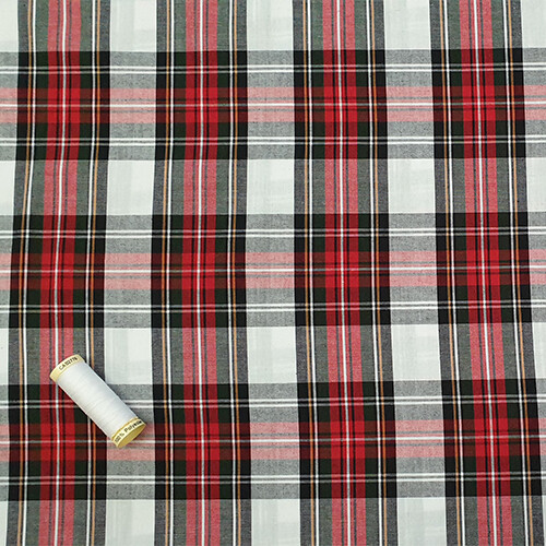 Tartan cotton fabric - tartan,