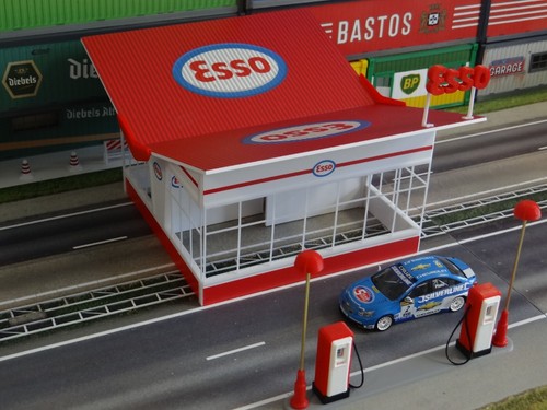 Diorama gas petrol station - diorama,