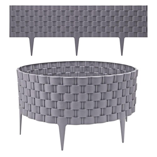 Grey rattan effect plastic - 4,