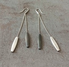 Vintage Emporio Armani Earrings, Sterling Silver 925, Dangly Design, Hallmarked