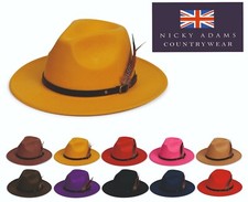 Mens ladies hat fedora wide - mens,