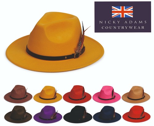 Mens ladies hat fedora wide - mens,