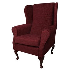 Ruby Red Wingback Armchair