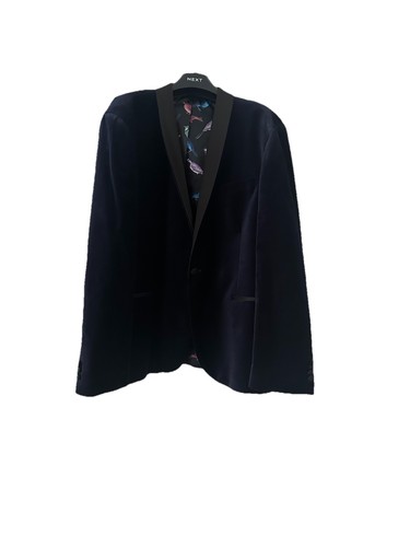 Next navy velvet blazer - blazer, mens