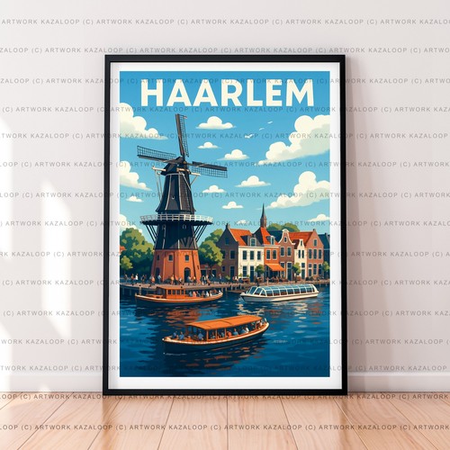 Haarlem unframed illustration - unframed,